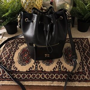 Dooney and Bourke black Crossbody bucket bag leather
